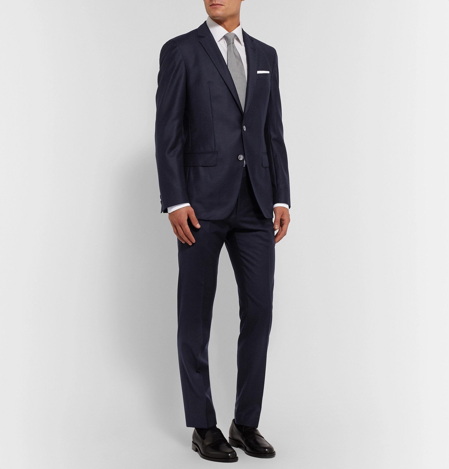 Hugo Boss - Navy Slim-Fit Virgin Wool Suit Trousers - Blue Hugo Boss