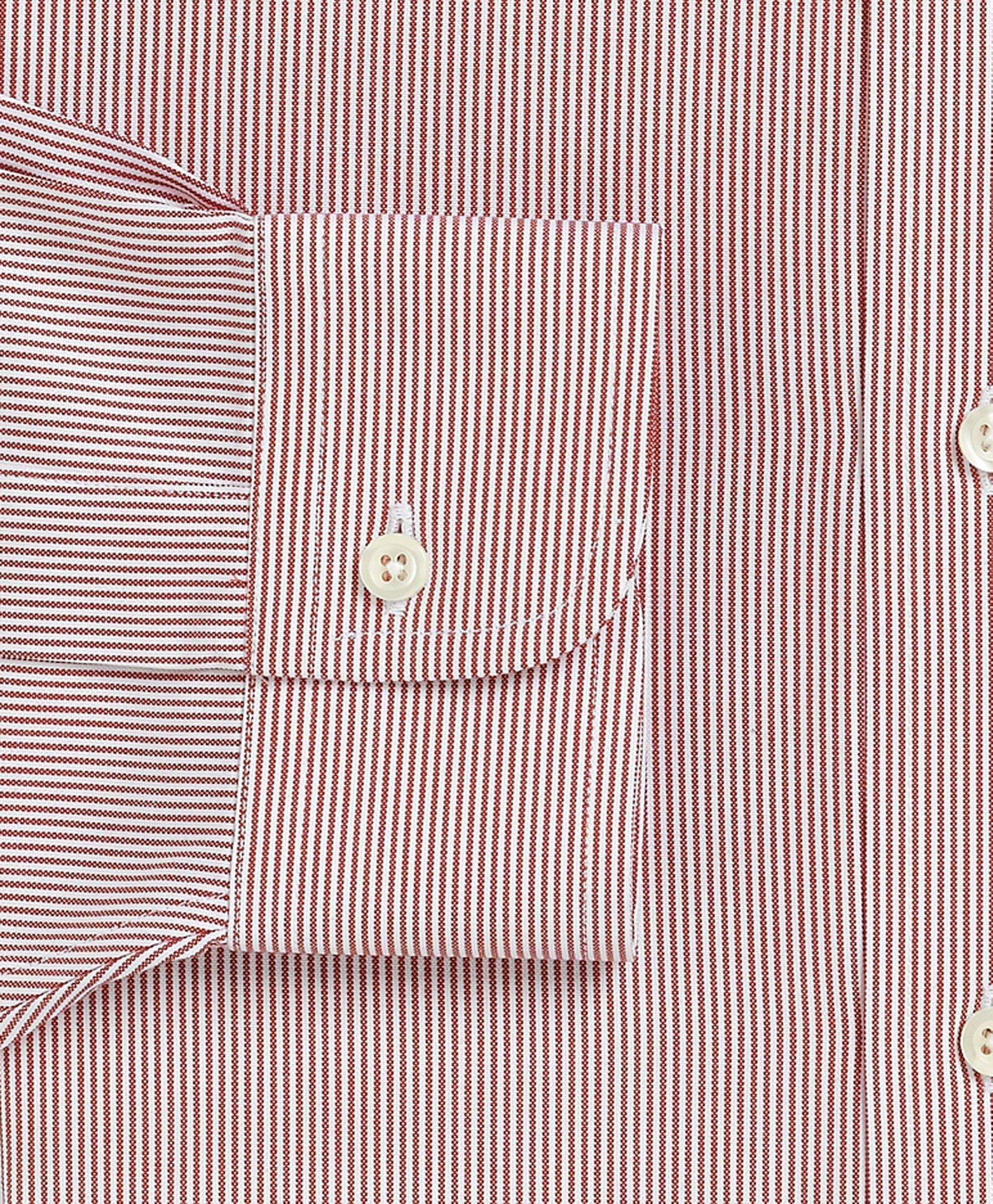 Brooks Brothers Men's Madison Relaxed-Fit Dress Shirt, Stripe | Red