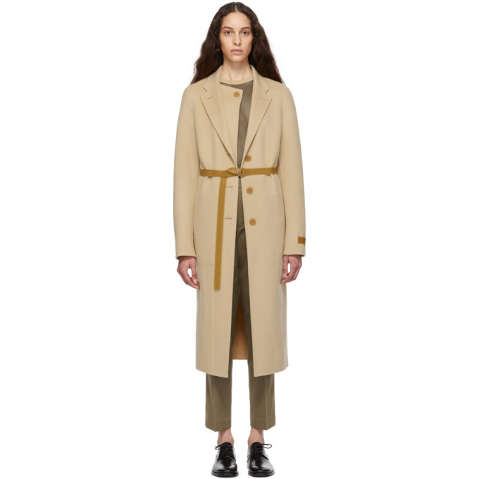 helmut lang camel coat