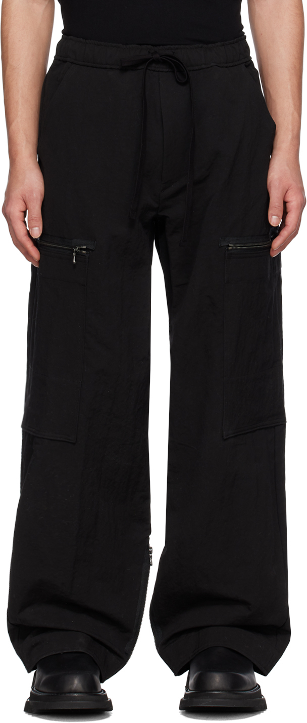 Julius Black Drawstring Cargo Pants Julius