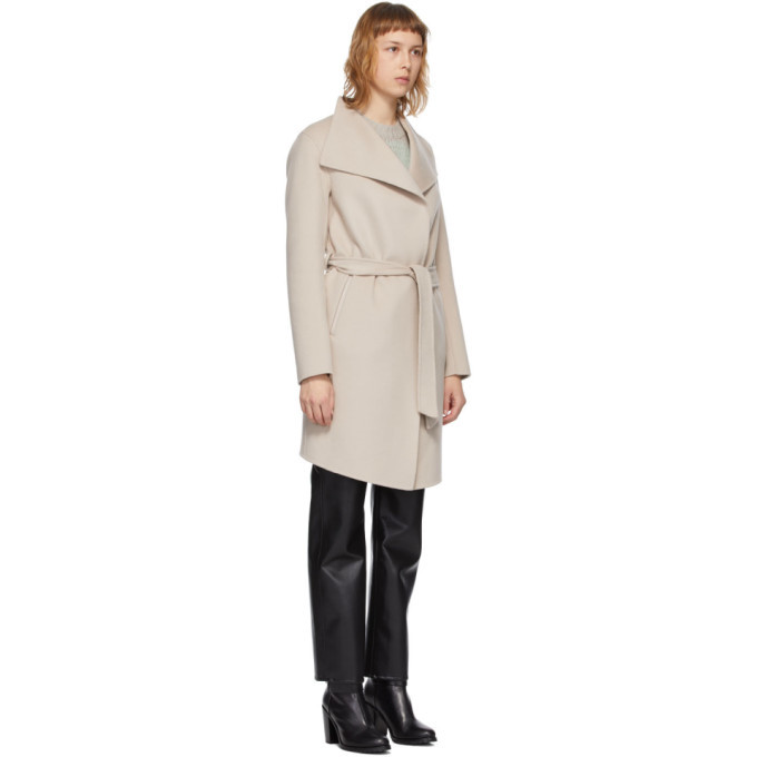 Mackage Beige Wool Laila Coat Mackage