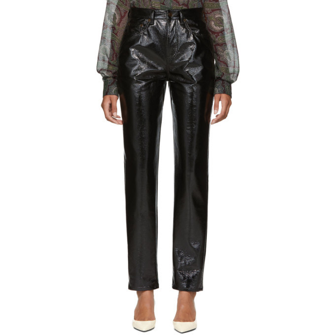 ysl vinyl pants