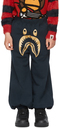 BAPE Kids Navy & Gold Shark Lounge Pants