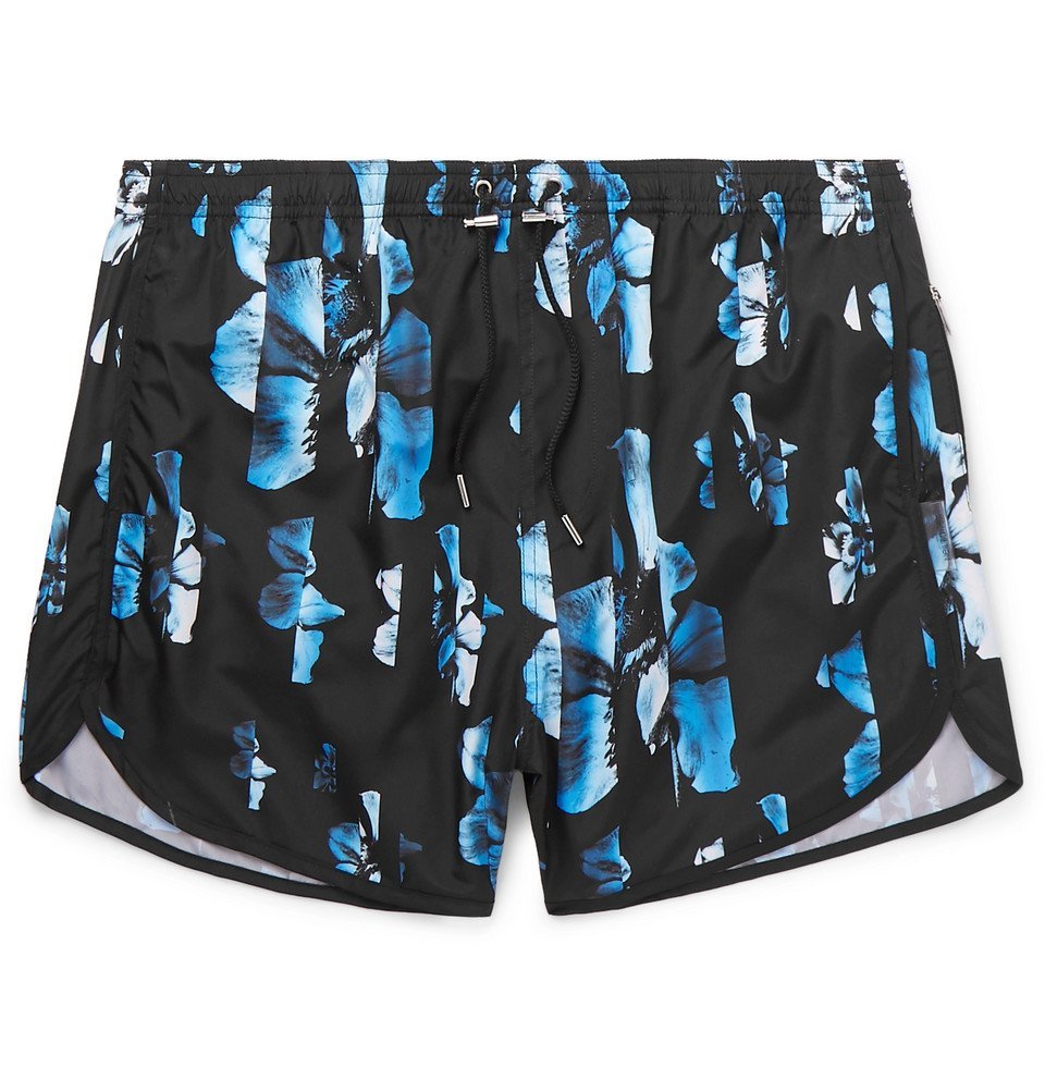 Wide-Leg Short-Length Floral-Print Swim 