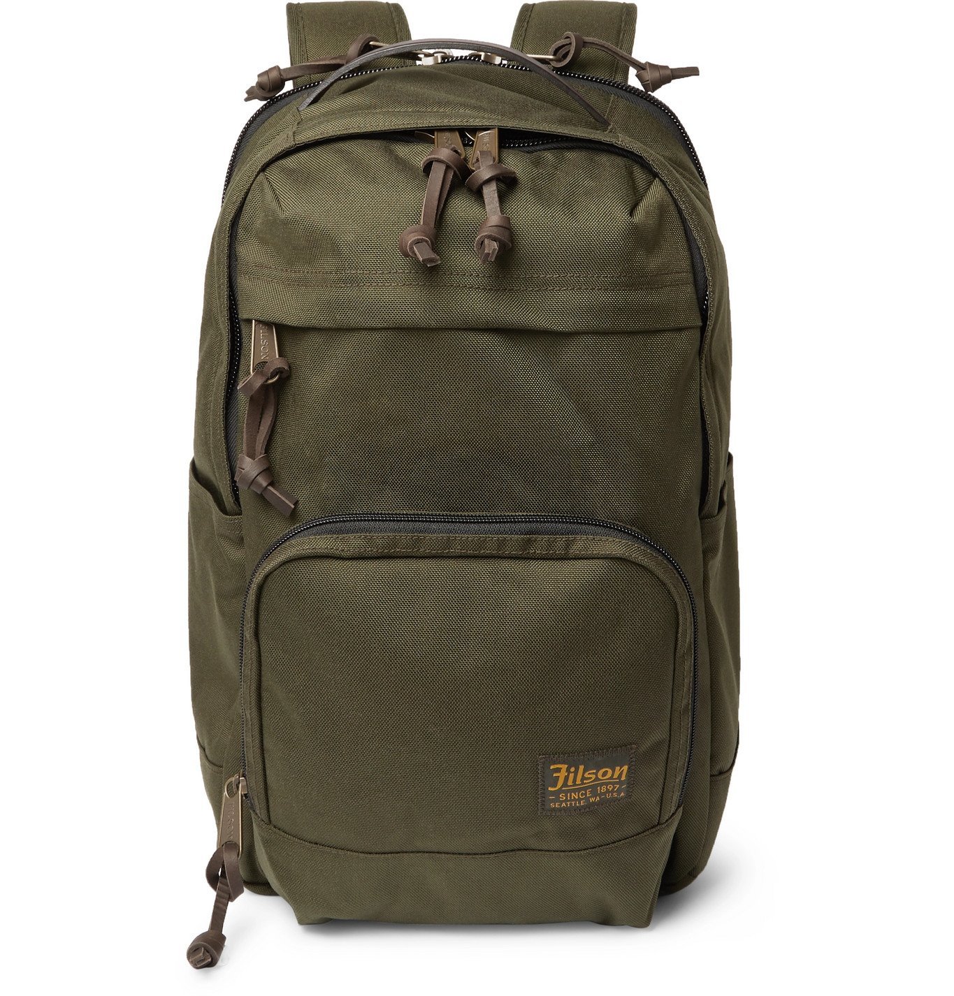 Filson - Dryden Leather-Trimmed Camouflage-Print CORDURA Backpack ...