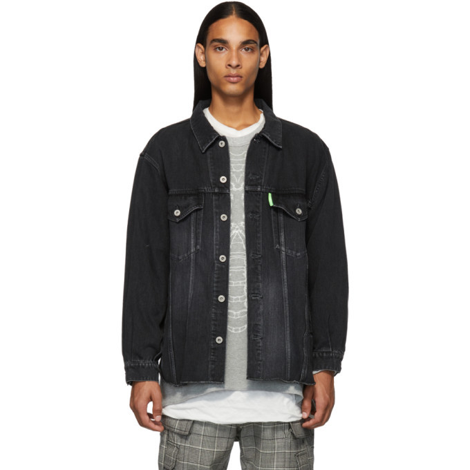 Doublet Black Denim Cashmere Jacket Doublet