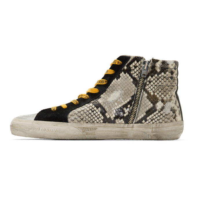 golden goose black snake sneakers