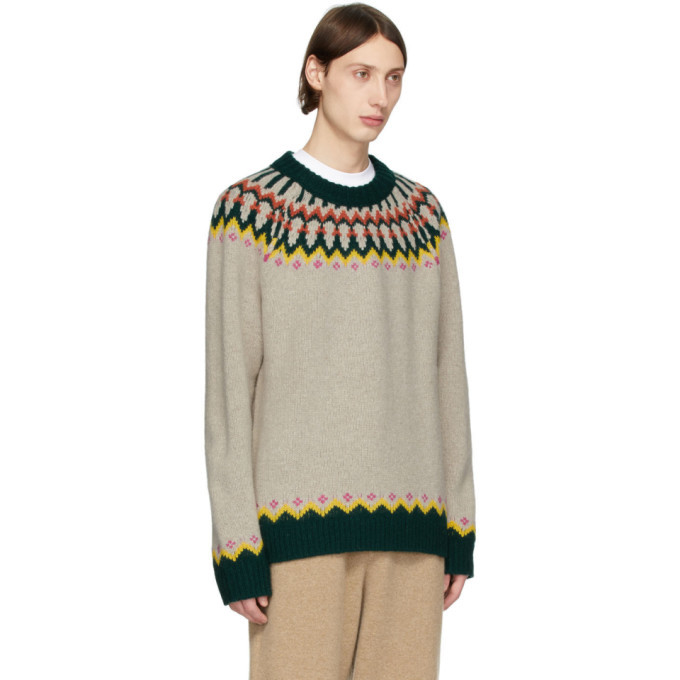 Beige Wool Gunner Sweater Burberry