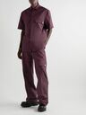 1017 ALYX 9SM - Convertible-Collar Appliquéd Twill Shirt - Purple