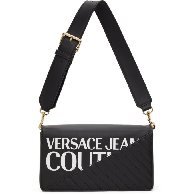 versace jeans black shoulder bag