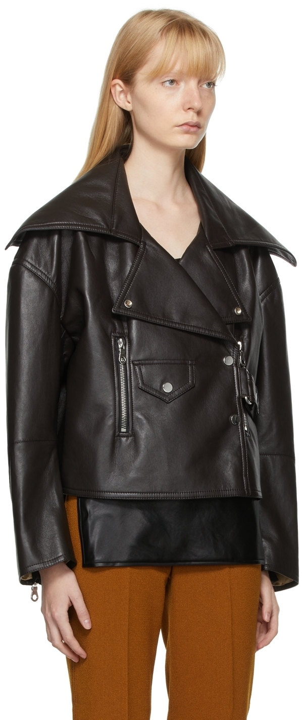 Nanushka Black Regenerated Leather Ado Jacket Nanushka