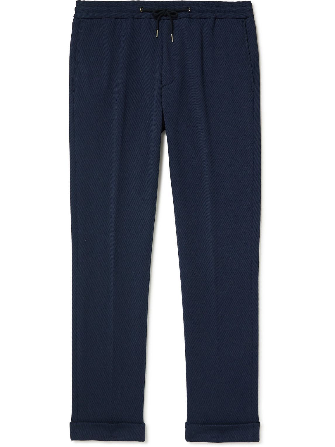 Paul Smith - Gents Straight-Leg Woven Drawstring Trousers - Blue Paul Smith