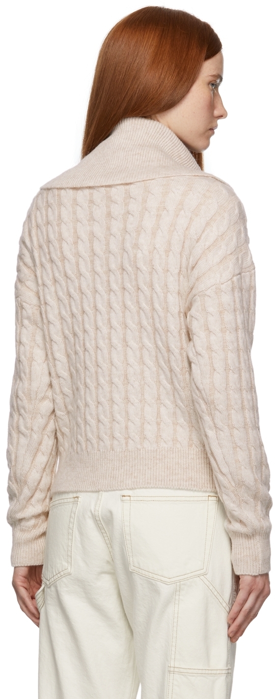 Frame OffWhite Cable Knit Zip Sweater Frame Denim