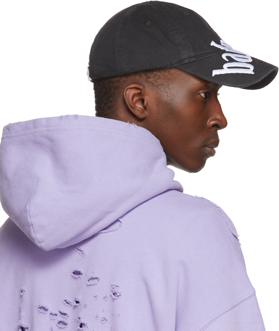 Balenciaga Black Diagonal Cap Balenciaga