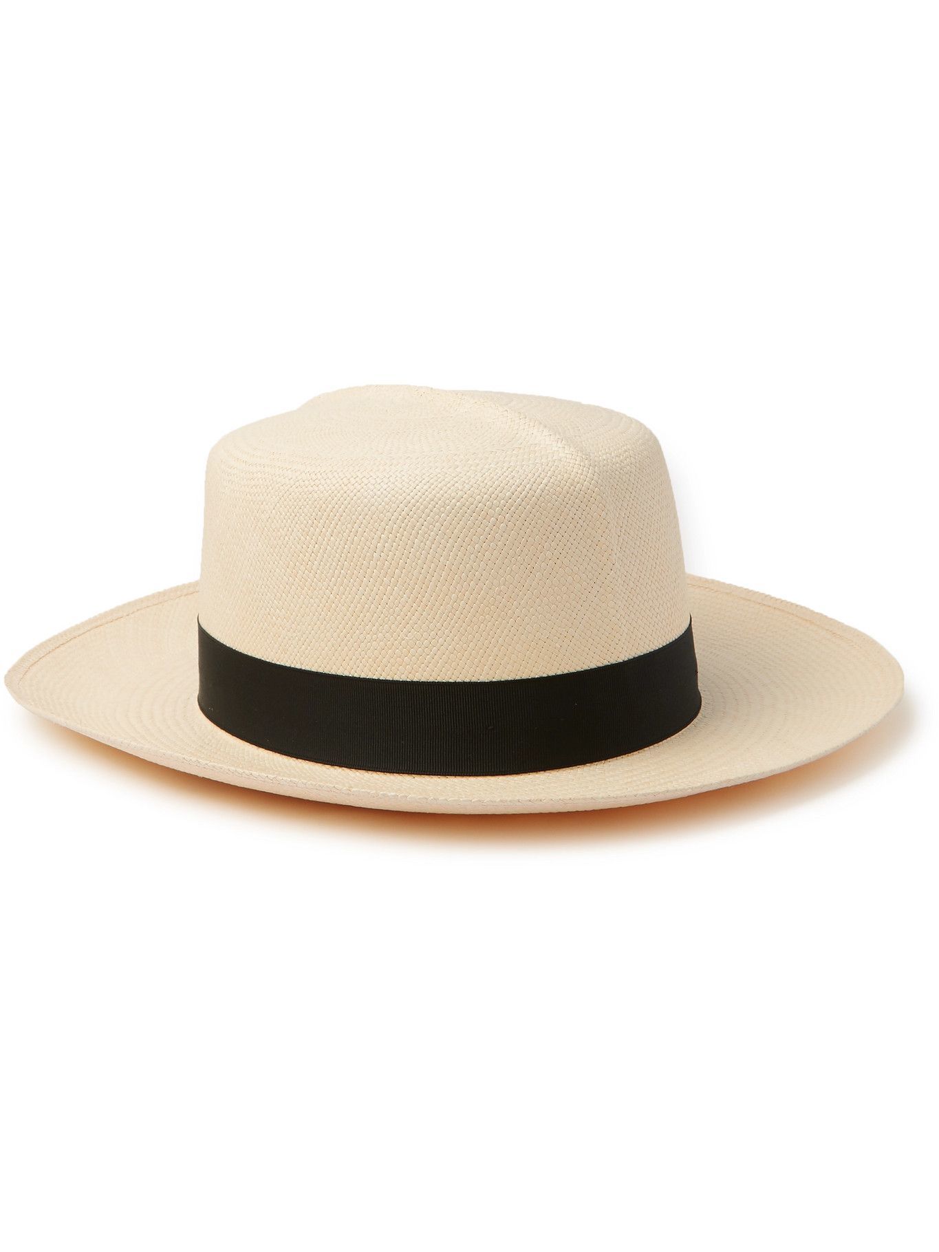 LOCK & CO HATTERS GrosgrainTrimmed Straw Rollable Panama Hat