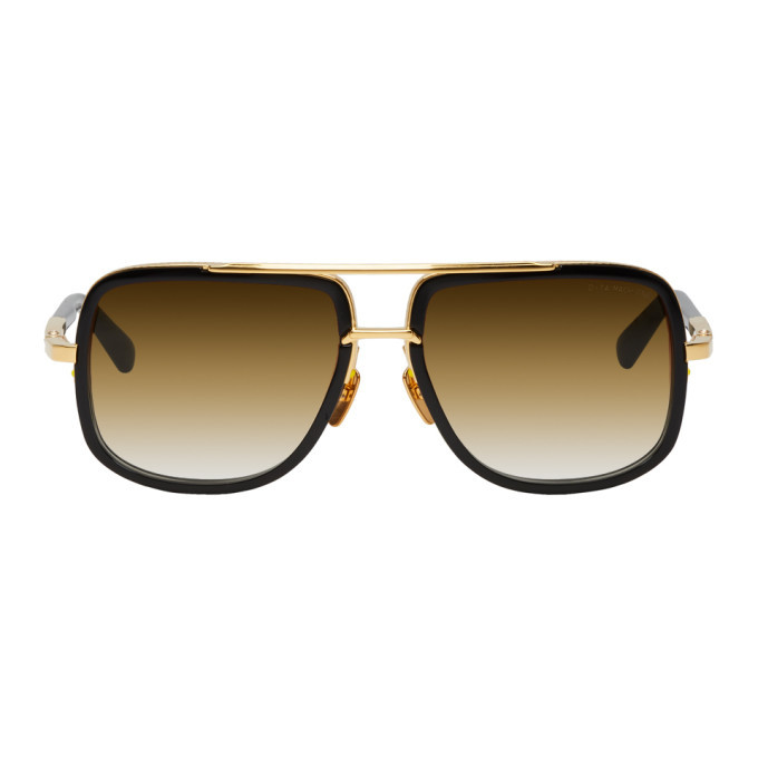 Dita Black and Gold Mach-One Sunglasses Dita