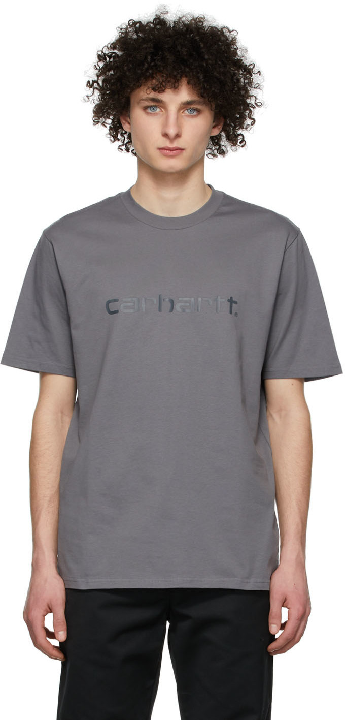 Carhartt Work In Progress Grey Script T-Shirt Carhartt WIP