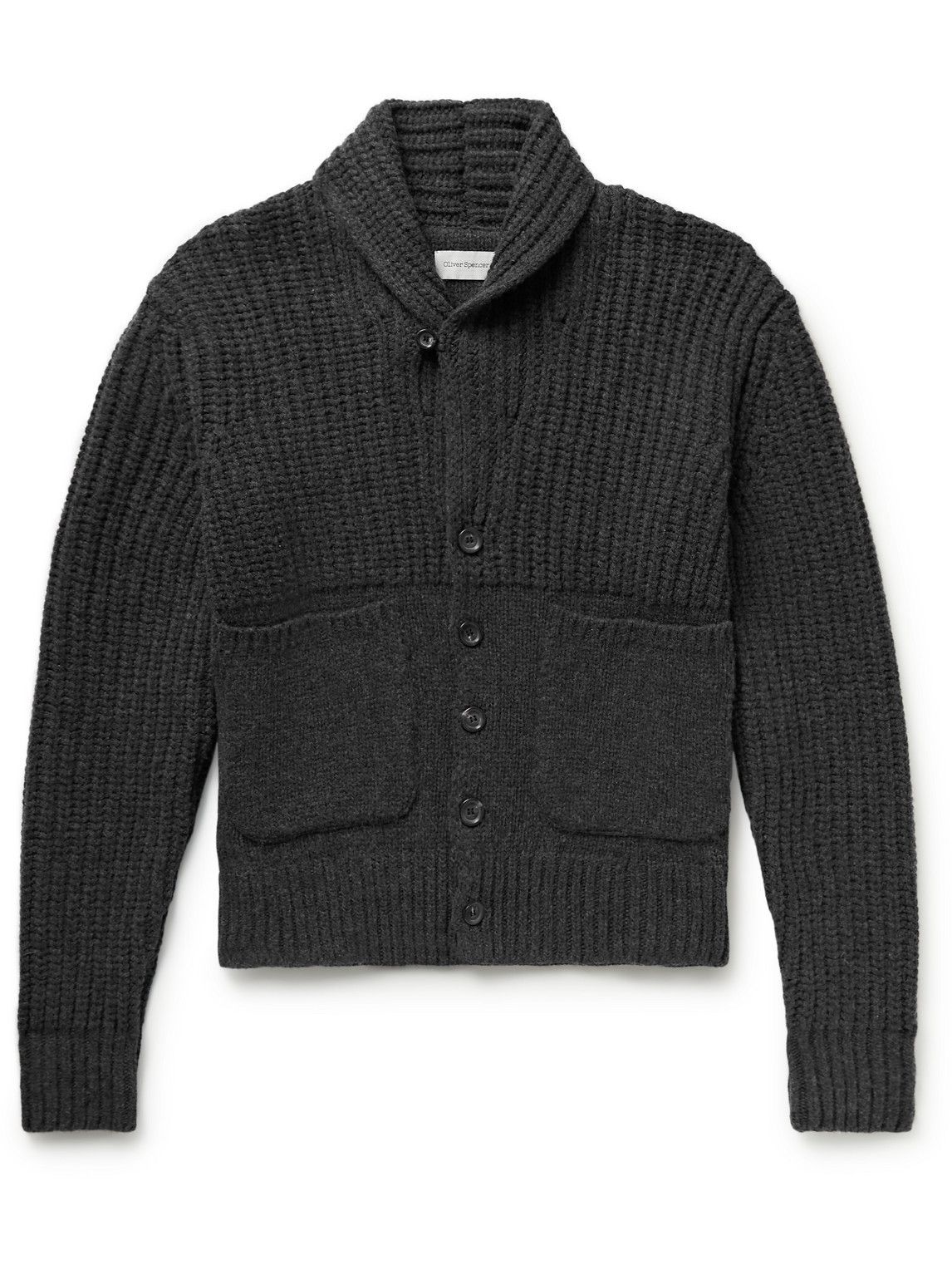 Photo: Oliver Spencer - Orkney Shawl-Collar Wool Cardigan - Gray