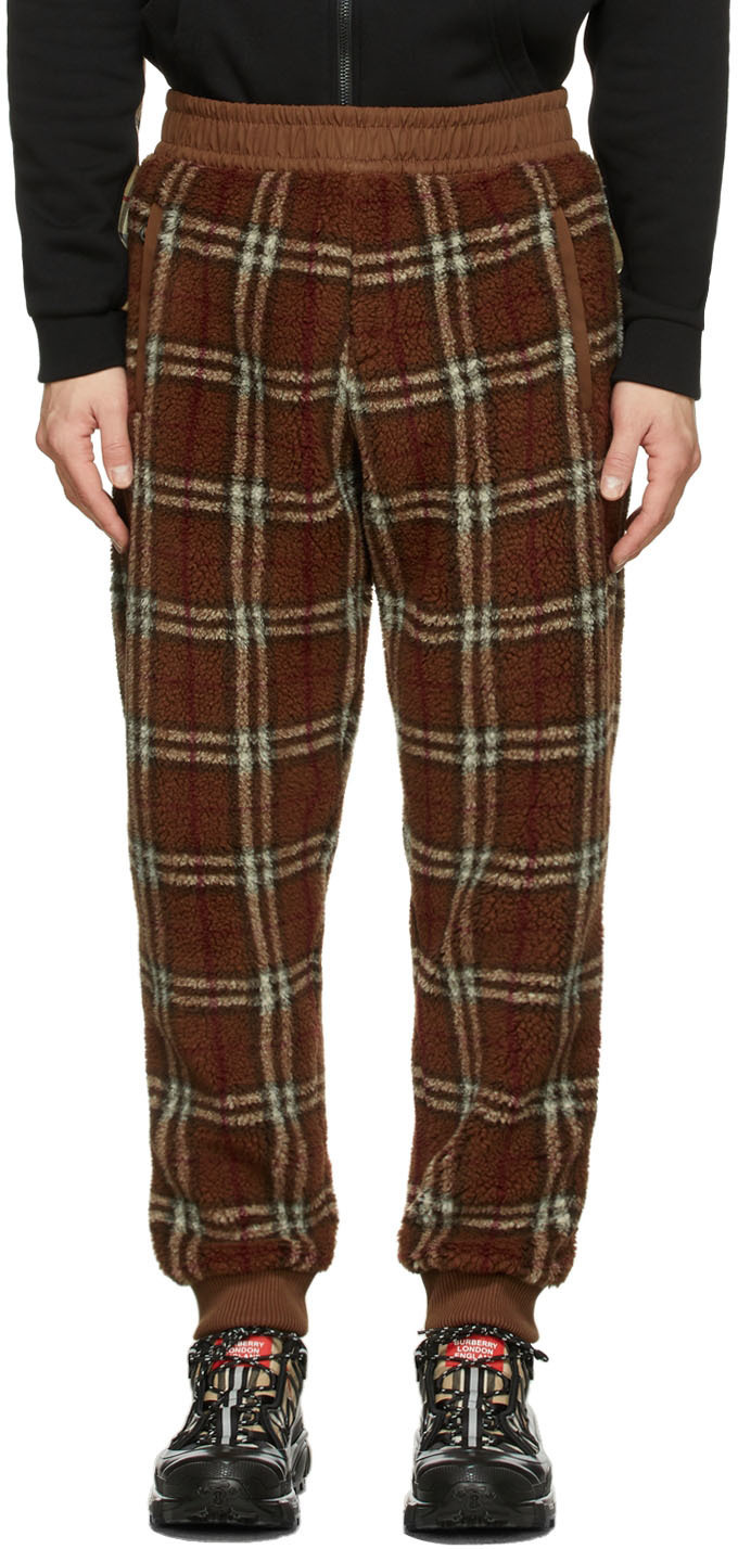 Photo: Burberry Brown Vintage Check Fleece Lounge Pants