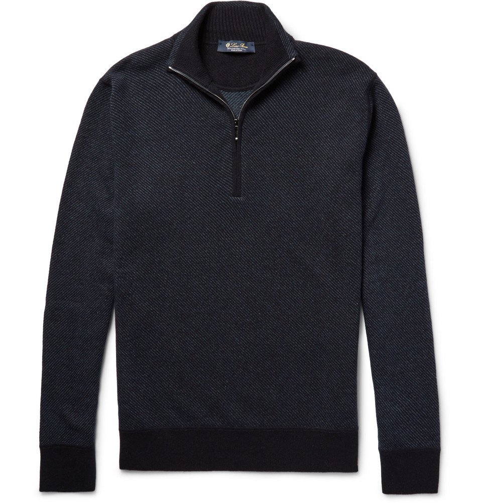 mens cashmere half zip