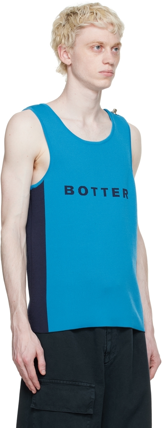 Botter Blue Polyester Tank Top Botter