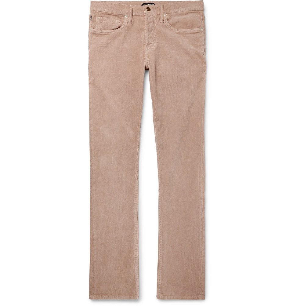 pink corduroy trousers men's