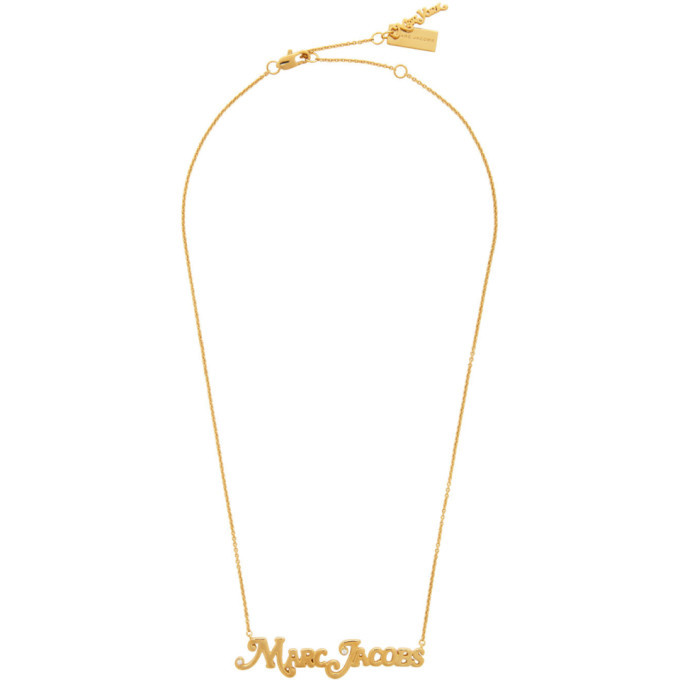 Marc Jacobs Gold New York Magazine Edition The Nameplate Pendant Mj Necklace Marc Jacobs