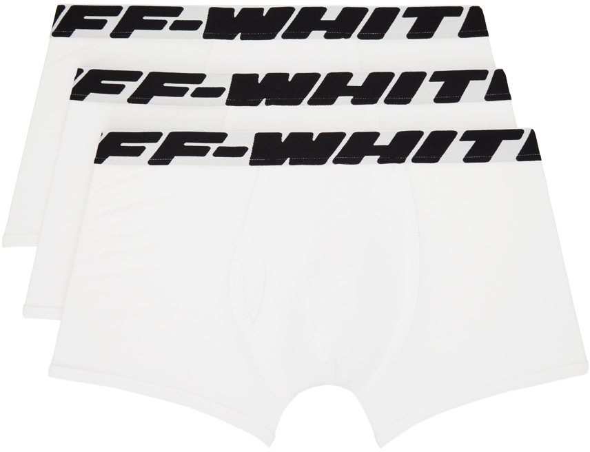 Photo: Off-White Three-Pack White Industrial Boxers