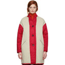 Isabel Marant Etoile Reversible Beige and Red Haley Quilted Jacket