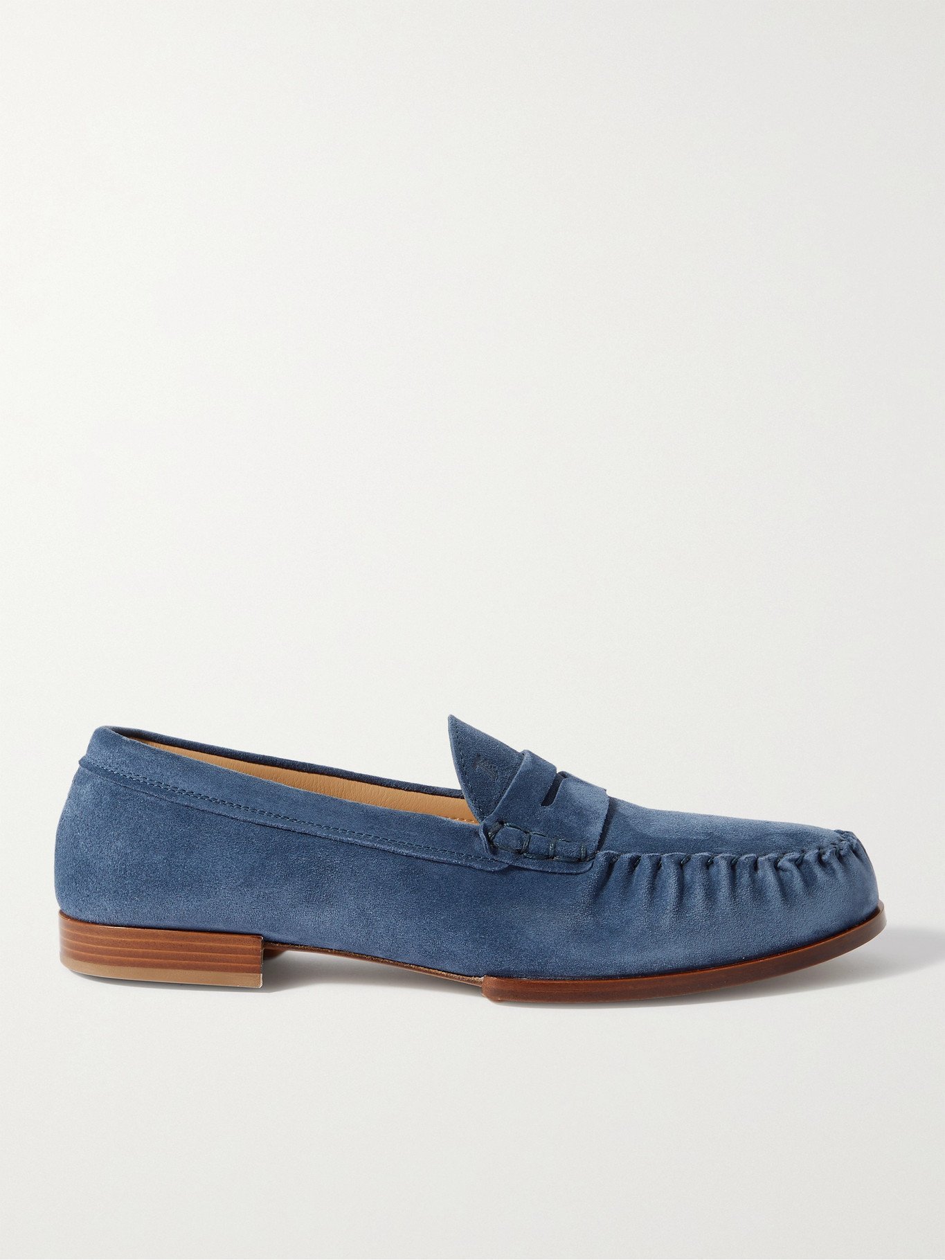 TOD'S - Suede Penny Loafers - Blue Tod's