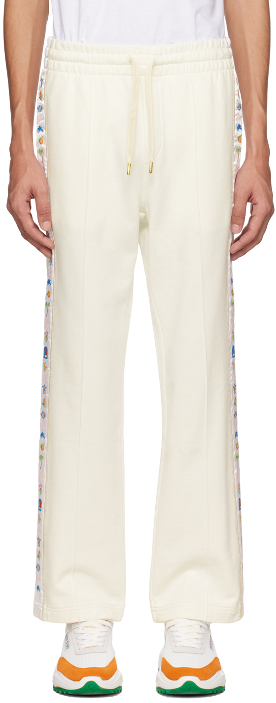 Casablanca Off-White Embroidered Lounge Pants Casablanca