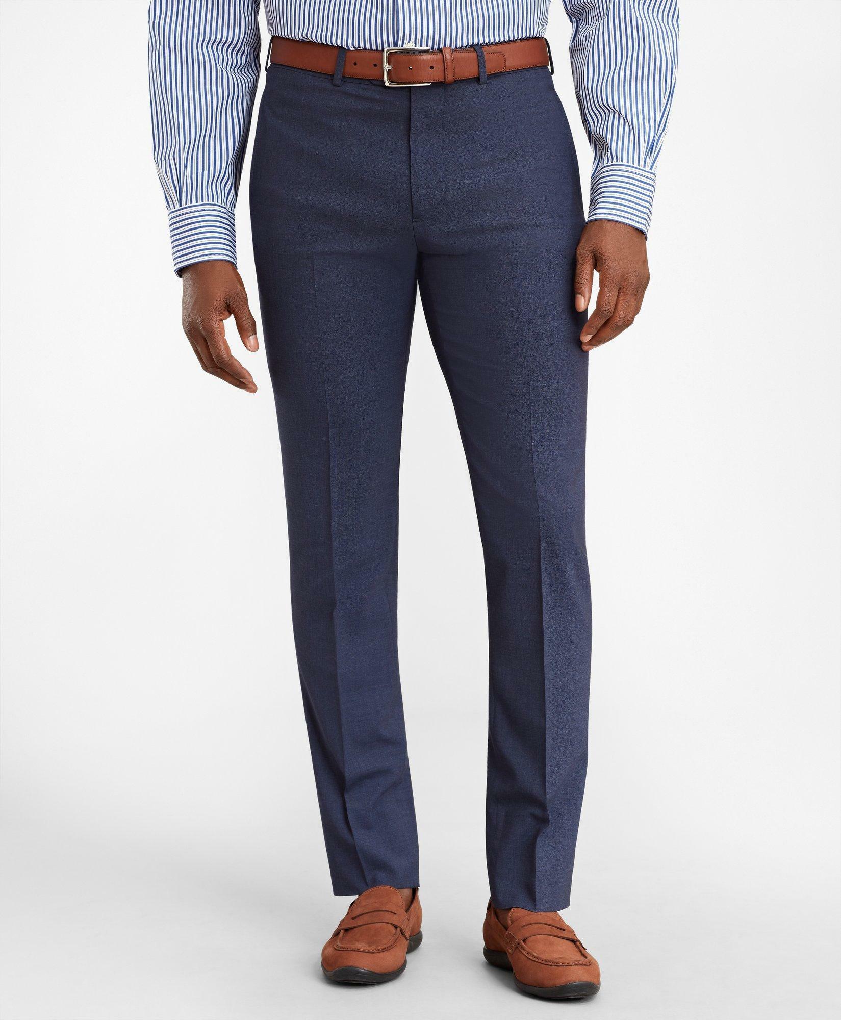 Brooks Brothers Men's Milano Fit Cool Trousers | Blue