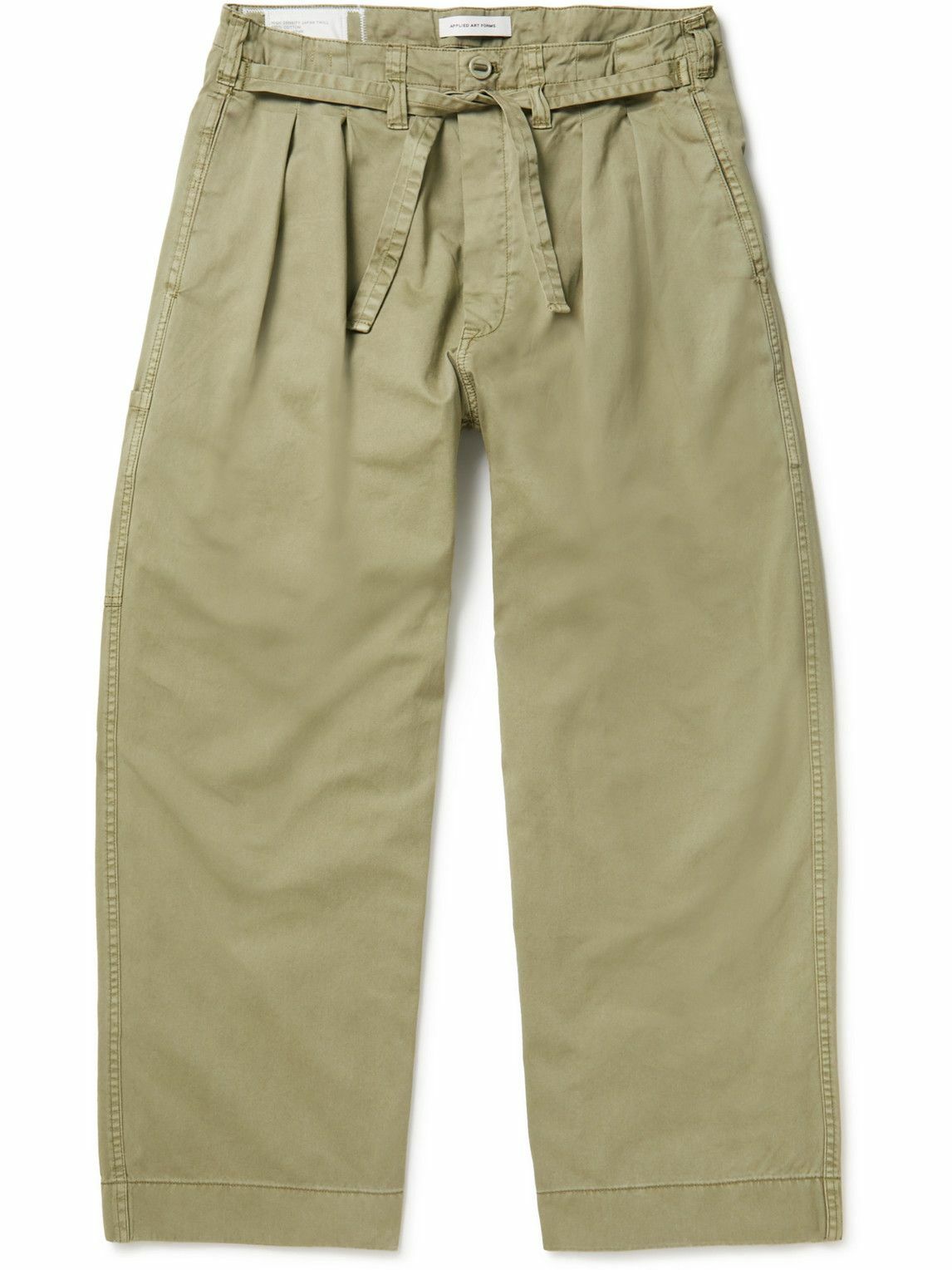 applied-art-forms-dm1-3-straight-leg-cotton-twill-trousers-green