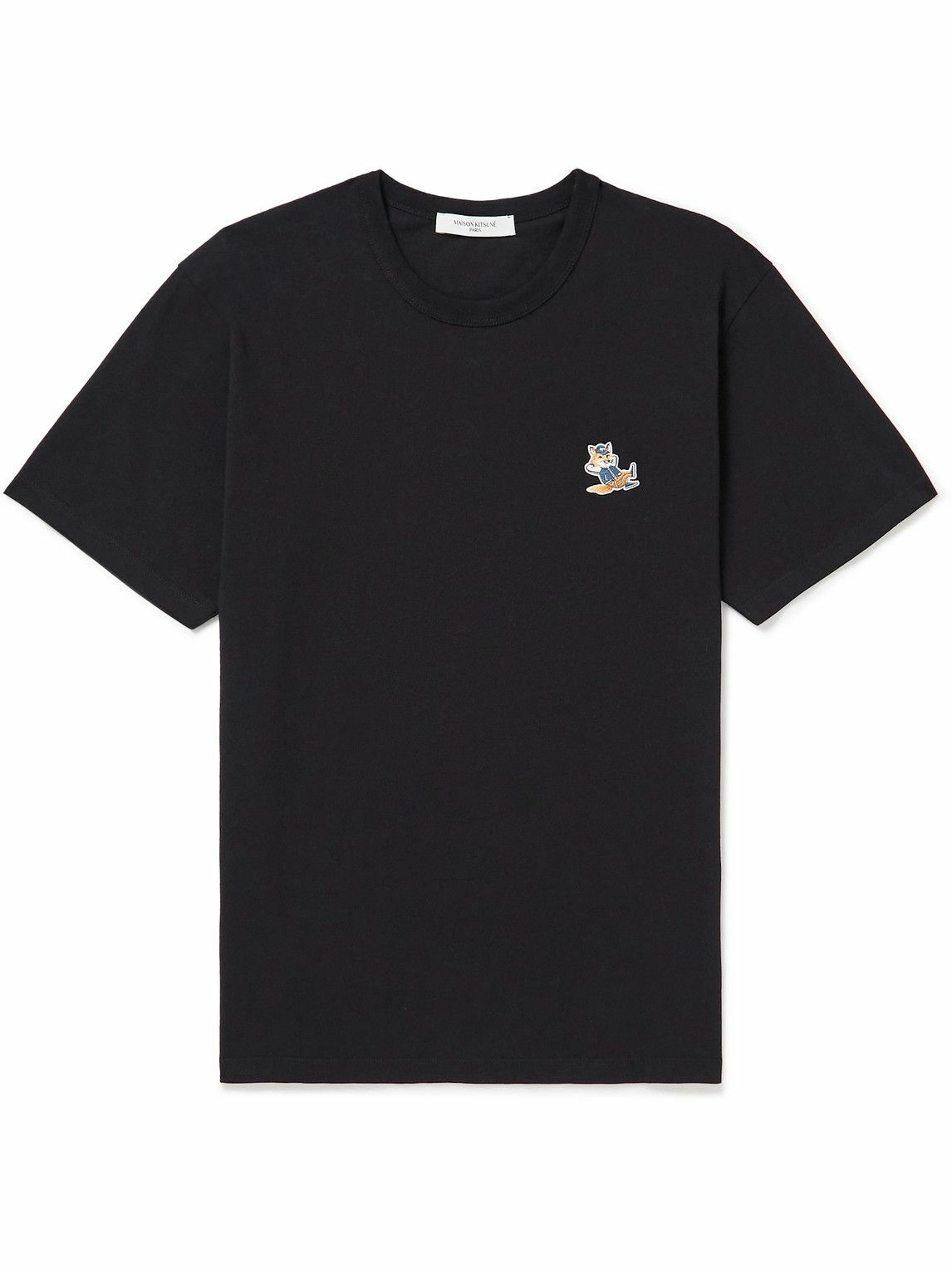 Vilebrequin X Maison Kitsuné logo-stamp cotton T-shirt