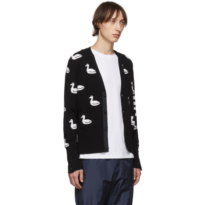 Thom Browne Black Cashmere Intarsia 