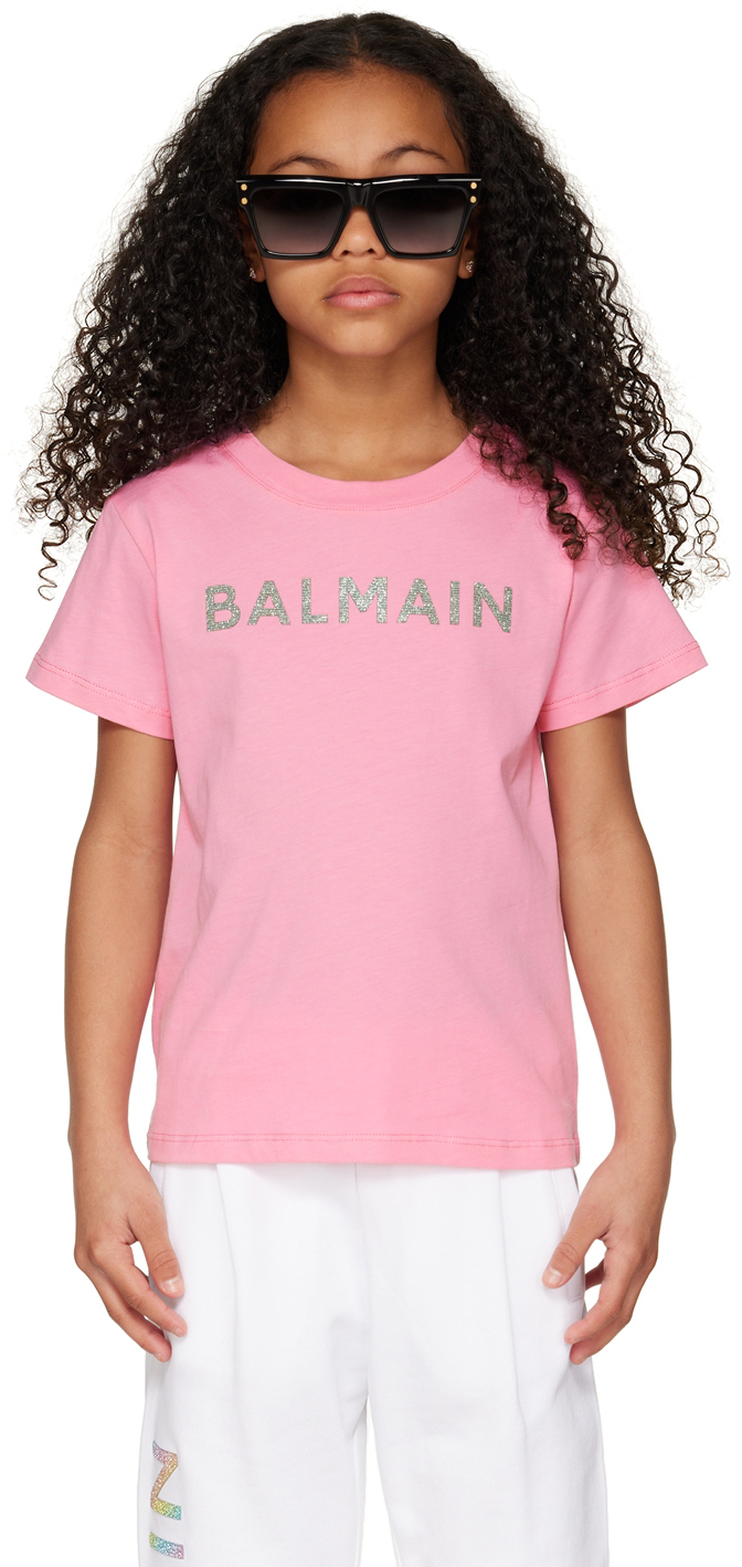 Balmain Kids Pink Bonded T-Shirt Balmain