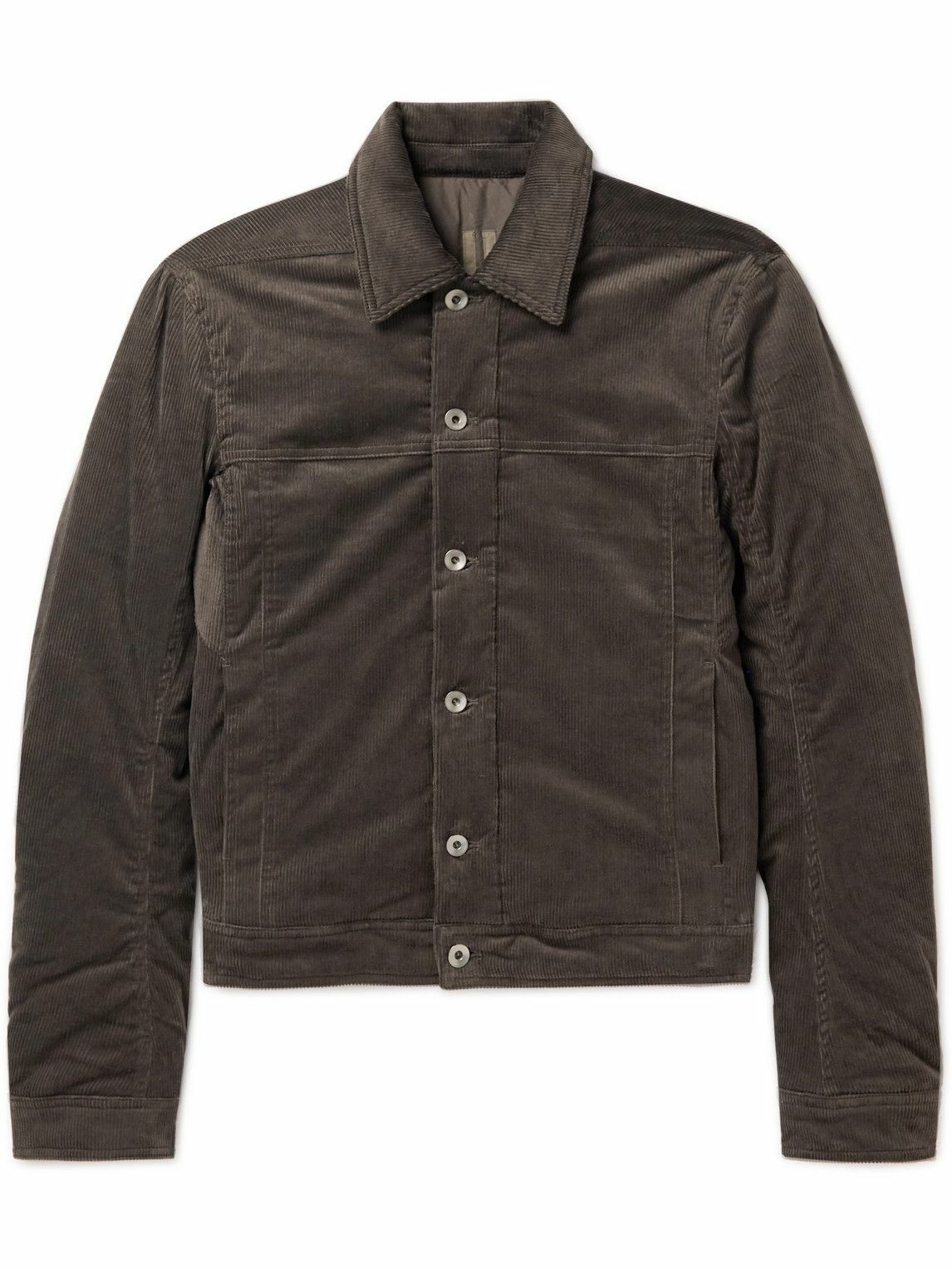 DRKSHDW by Rick Owens - Stretch-Cotton Corduroy Trucker Jacket - Brown