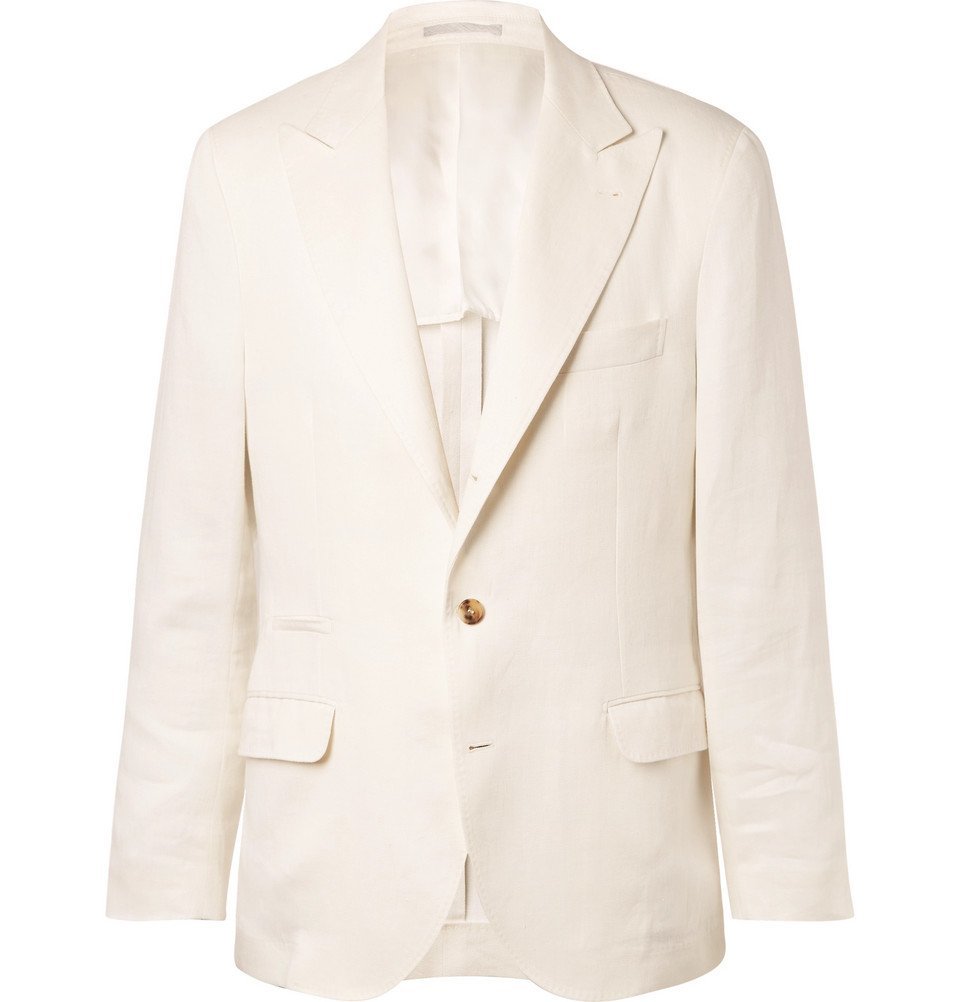 brunello cucinelli linen suit