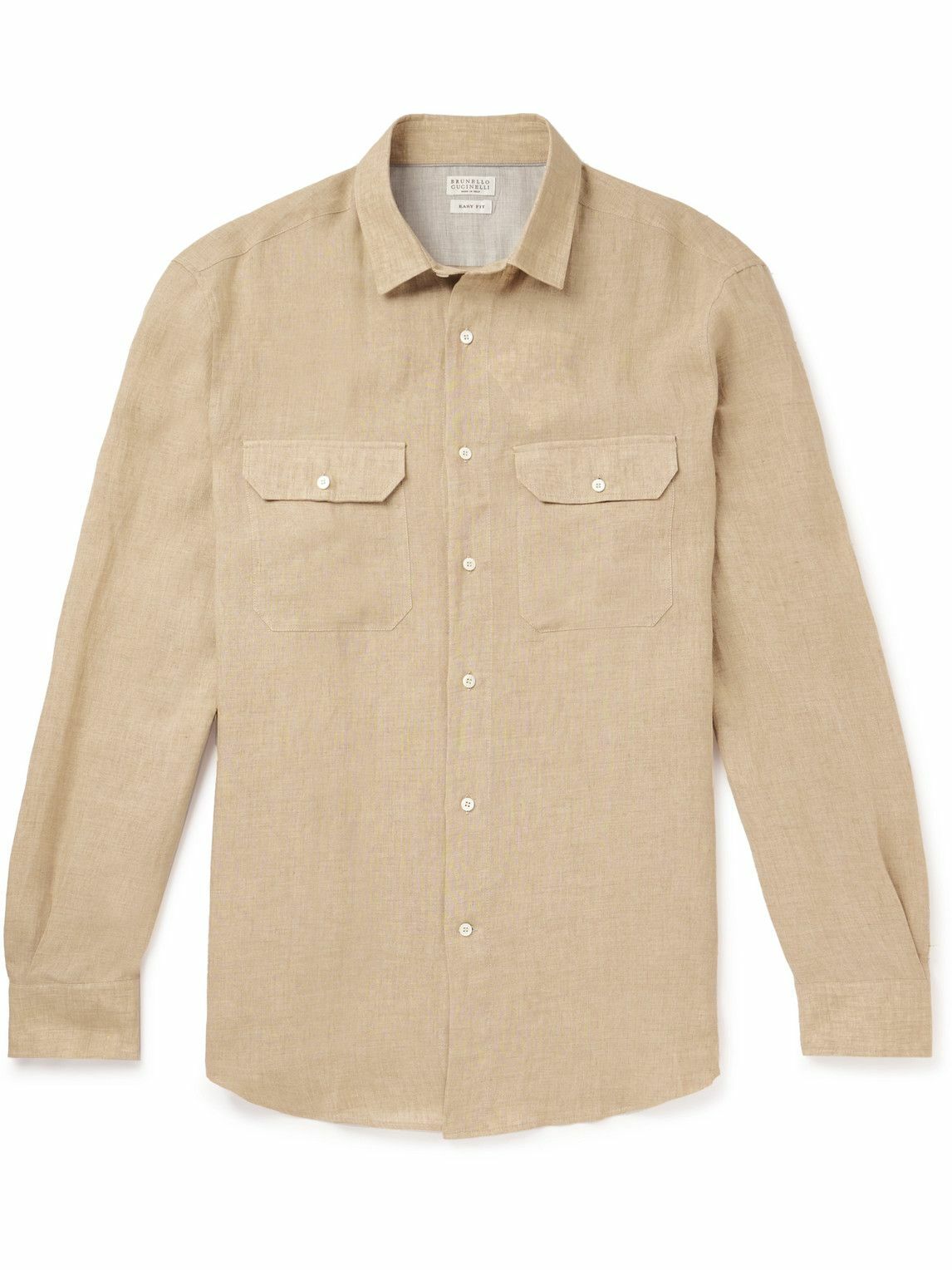 Brunello Cucinelli - Linen Shirt - Brown Brunello Cucinelli