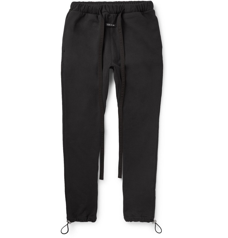 Fear of God - Tapered Loopback Cotton-Jersey Sweatpants - Black Fear Of God
