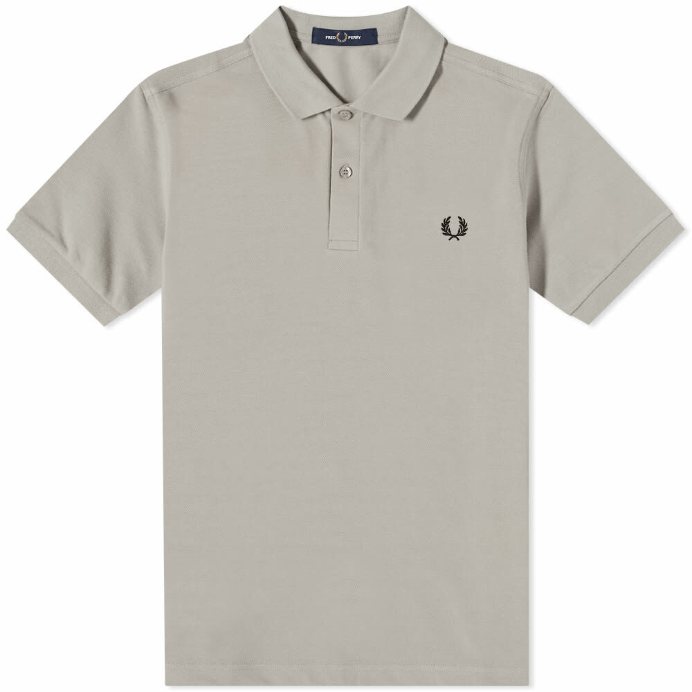 Fred Perry Authentic Men's Slim Fit Plain Polo Shirt in Concrete Fred