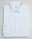 Brooks Brothers Men's Stretch Madison Relaxed-Fit Dress Shirt, Non-Iron Poplin Ainsley Collar End-on-End | Light Blue