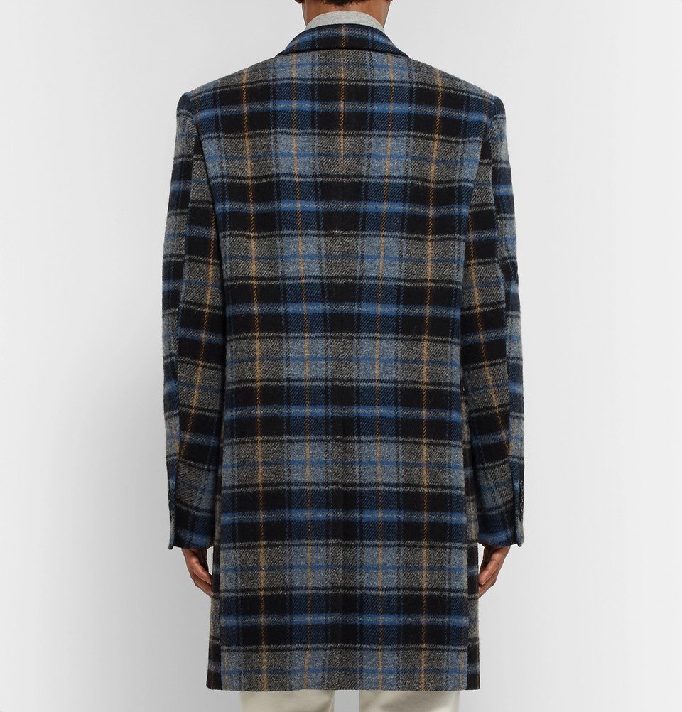mens check wool overcoat