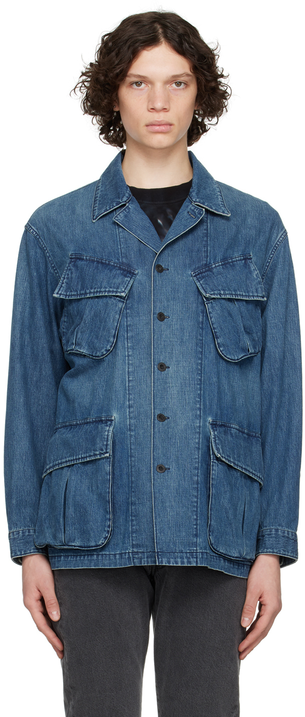 Kuro Blue Army Denim Jacket Kuro