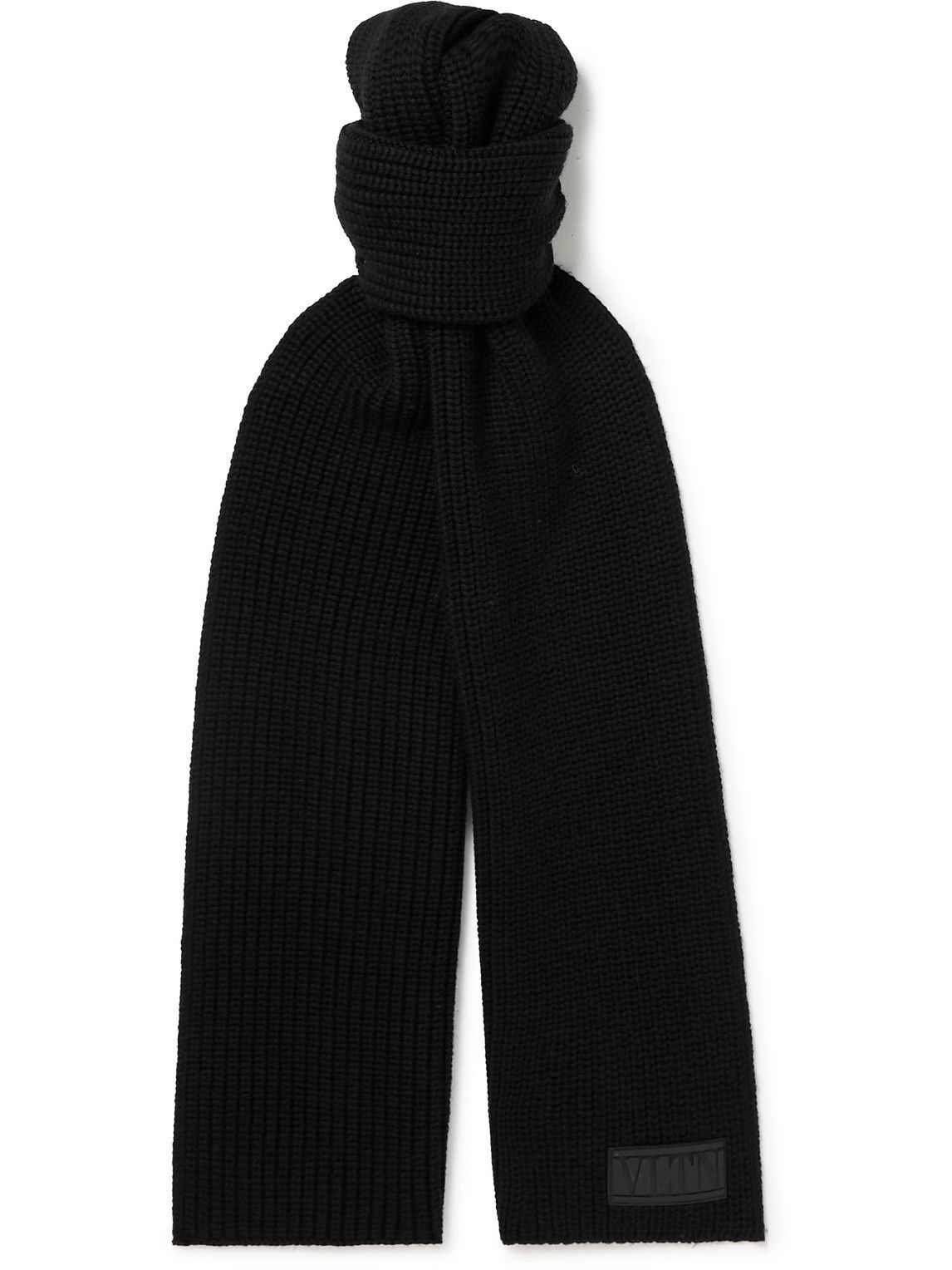 Valentino Valentino Garavani LogoAppliquéd Virgin Wool Scarf Valentino