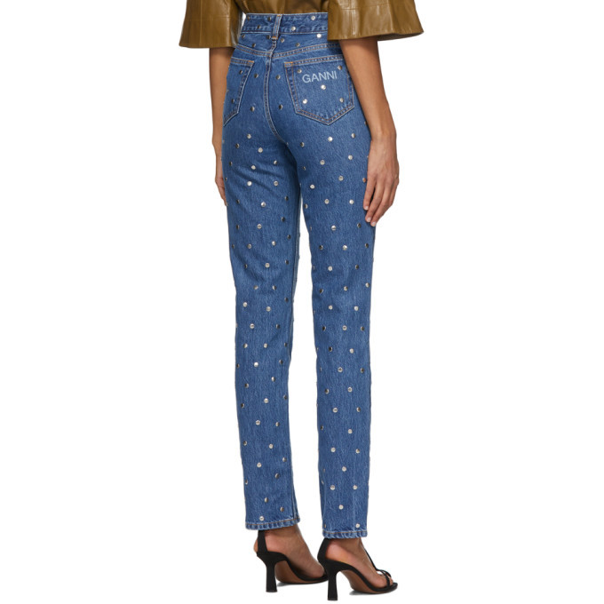 GANNI Blue Stud Jeans GANNI