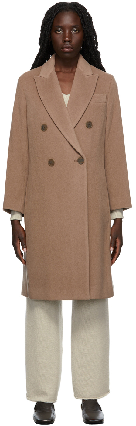 brown wool car coat