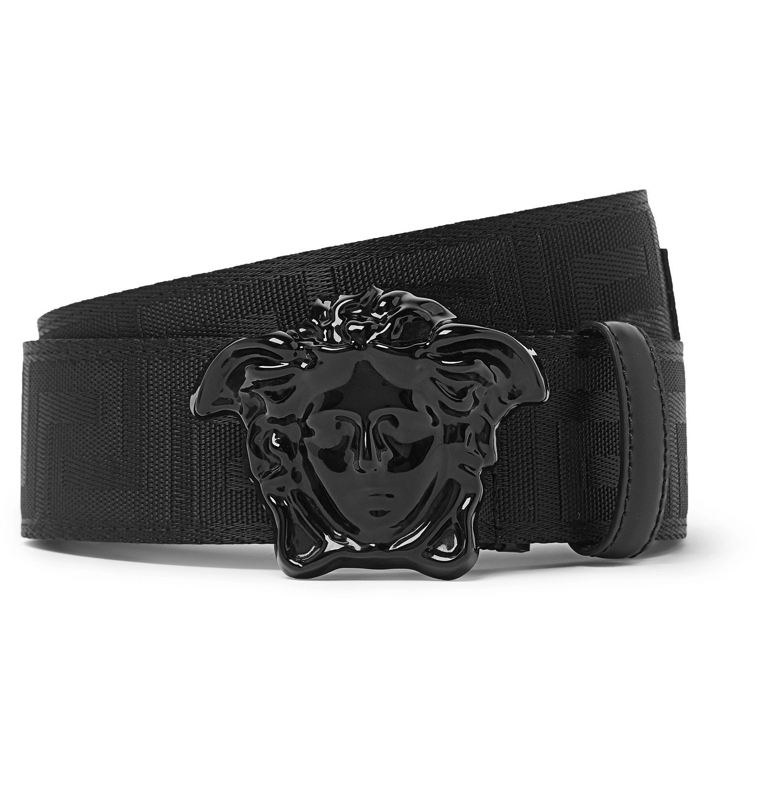 versace belt all black