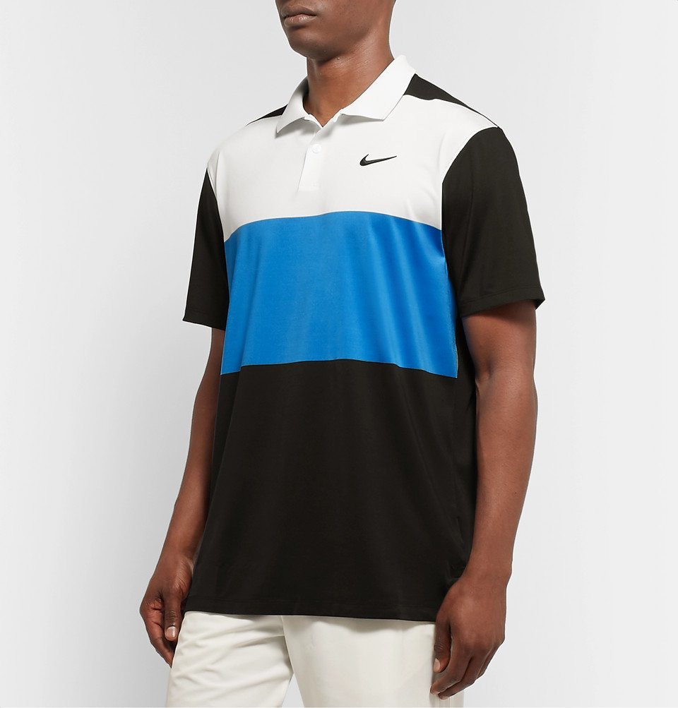 nike golf dry vapor colour block polo shirt