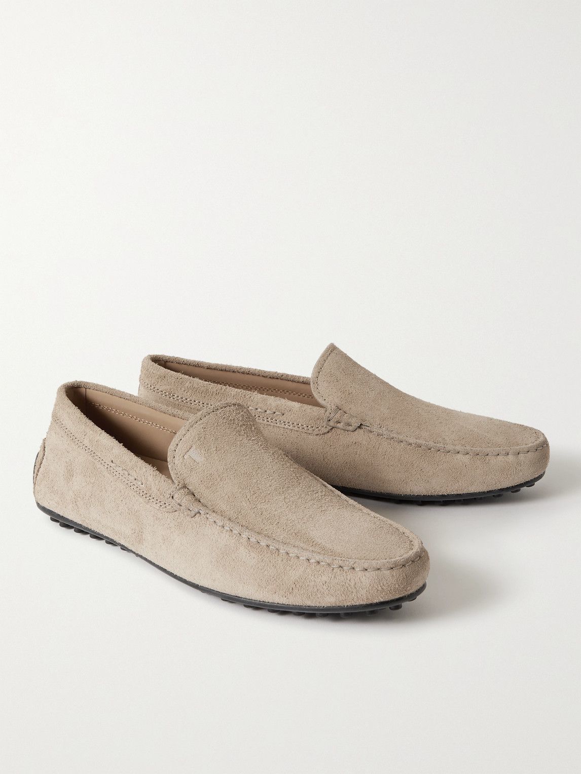Tod's - Pantofola City Gommino Suede Driving Shoes - Gray Tod's